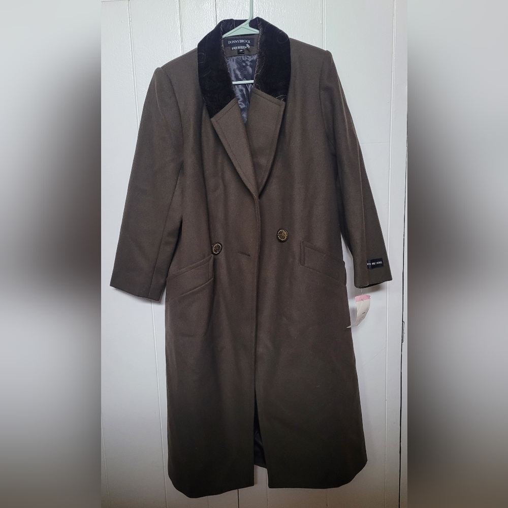 DONNY BROOK Vintage Women's Pea Coat Size 4P NWT 100% Wool
